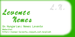 levente nemes business card